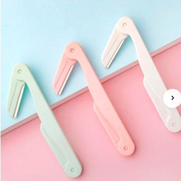 NWT, 2 Pack Stainless Steel Double-Headed Folding Eyebrow Demaplane Razor - Picture 2 of 2